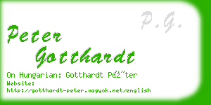 peter gotthardt business card